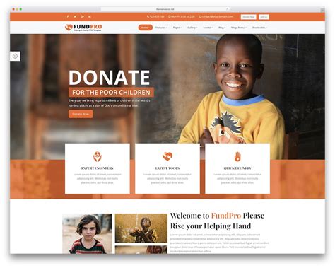 charity website design